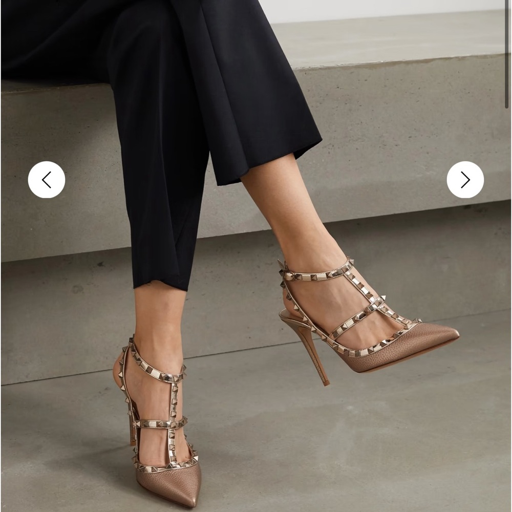 Valentino Tan Rockstud Heels